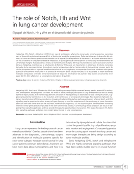 The Role of Notch, Hh and Wnt in Lung Cancer Development