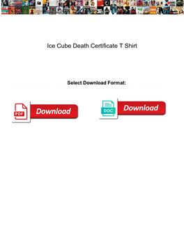 Ice Cube Death Certificate T Shirt