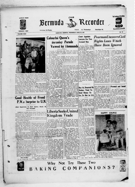 BAKING OMPAN L__ WEDNESDAY APRIL 22, 1963 Page Two the BERMUDA RECORDER