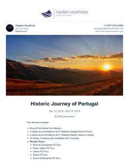 Historic Journey of Portugal