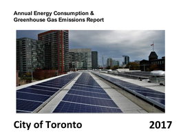 Annual Energy Consumption & Greenhouse Gas Emissions Report