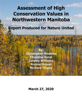 Manitoba Conservation Values