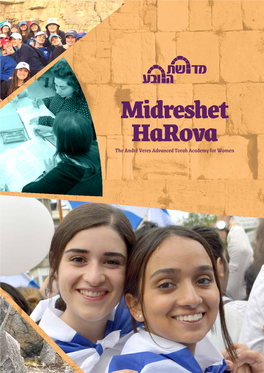 Midreshet Harova the André Veres Advanced Torah Academy for Women Midreshet Harova Course Catalog 2019-20