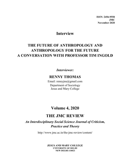 The JMC Review, Vol. IV 2020