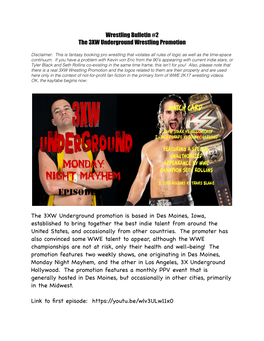 3XW Underground Wrestling Promotion
