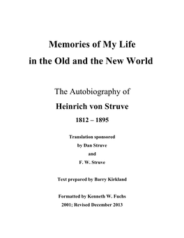 The Autobiography of Heinrich Von Struve.Pdf