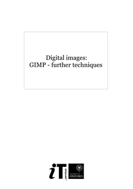 GIMP - Further Techniques