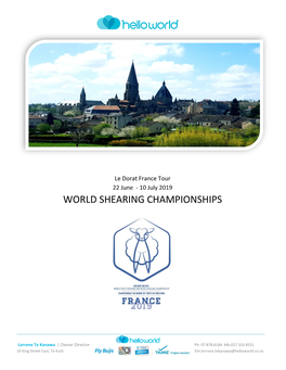 World Shearing Championships