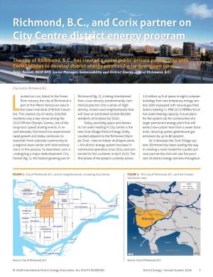 Richmond, BC, and Corix Partner on City Centre District Energy Program