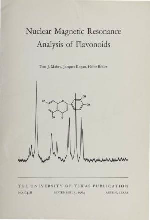 Nuclear Magnetic Resonance Analysis of Flavonoids