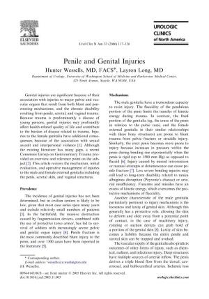 Penile and Genital Injuries