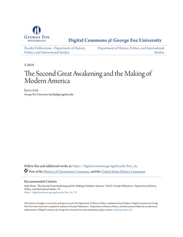 The Second Great Awakening and the Making of Modern America