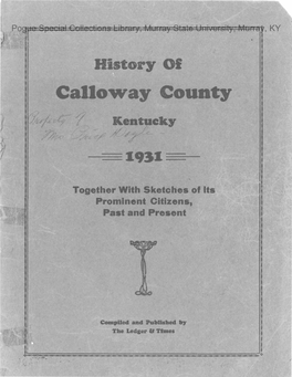 History of Calloway County