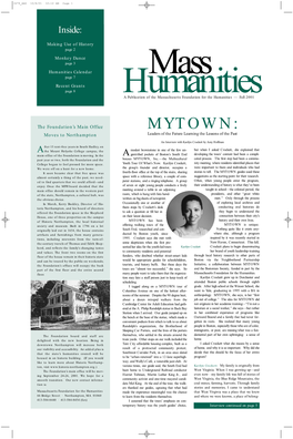 Mass Humanities: Interview with Karilyn Crockett (Fall 2001)