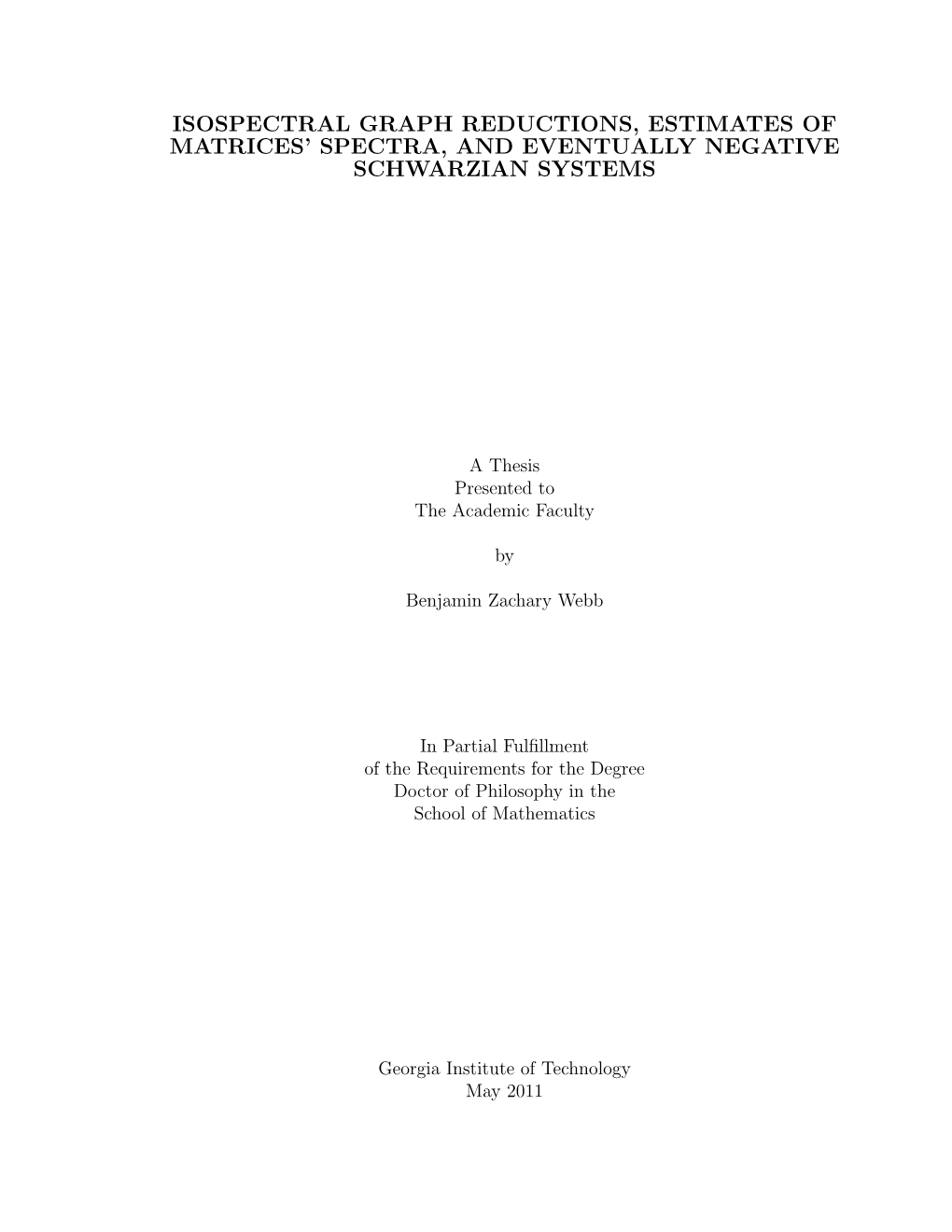 Isospectral Graph Reductions, Estimates of Matrices' Spectra, And