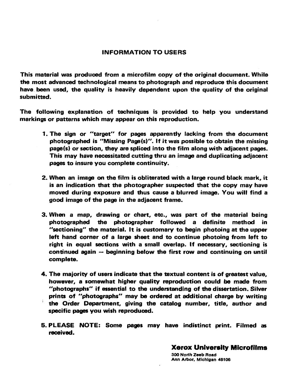 Xerox University Microfilms