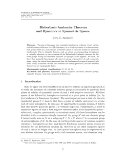 Bieberbach-Auslander Theorem and Dynamics in Symmetric Spaces