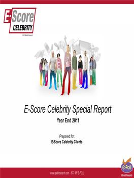E-Score Celebrity Special Report Year End 2011