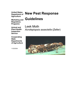 New Pest Response Guidelines