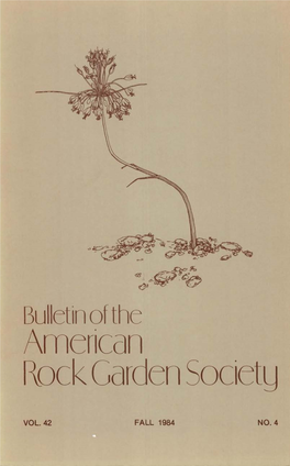 Bulletin of the Merican Rock Garden Society