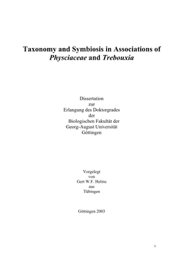 Taxonomy and Symbiosis in Associations of Physciaceae and Trebouxia