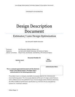Design Description Document