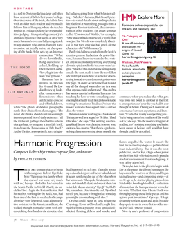 Harmonic Progression First Fire on the Cuyahoga—A Polluted River in an Industrial City—But It Was the Most Composer Robert Kyr Embraces Peace, Love, and Nature