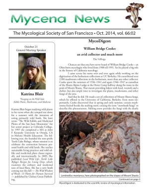 The Mycological Society of San Francisco • Oct. 2014, Vol. 66:02