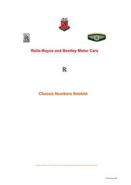 Rolls-Royce and Bentley Motor Cars Postwar Vehicles