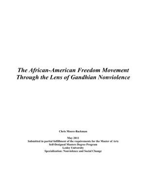 The African-American Freedom Movement Through the Lens of Gandhian Nonviolence