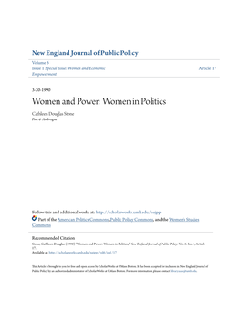 Women in Politics Cathleen Douglas Stone Fine & Ambrogne