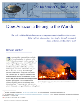 Does Amazonia Belong to the World?