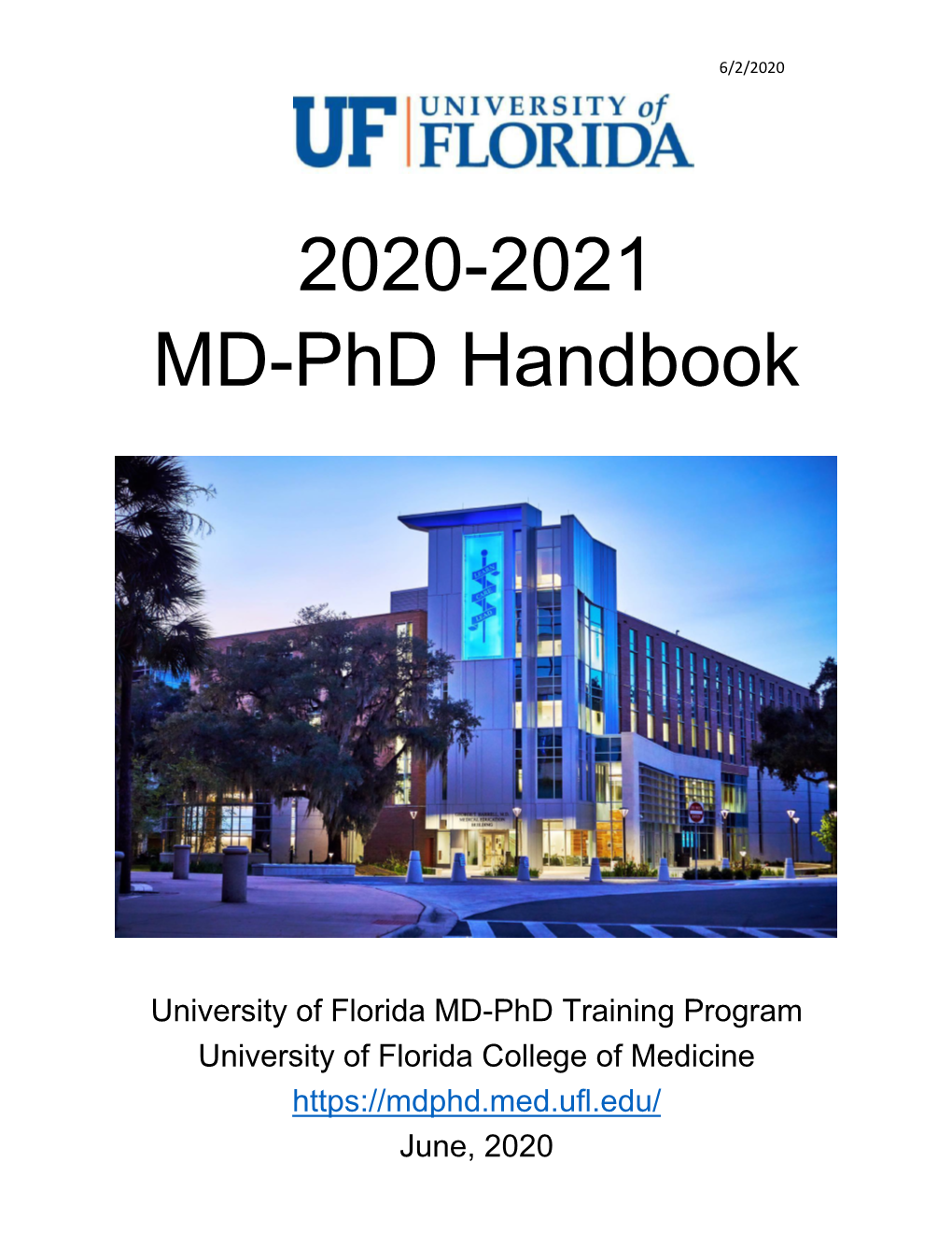 MD-Phd Handbook