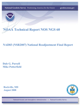 NOAA Technical Report NOS NGS 60