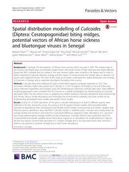 Spatial Distribution Modelling of Culicoides