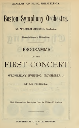 Boston Symphony Orchestra Concert Programs, Season 20,1900