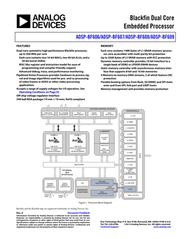ADSP-Bf60x Blackfin Embedded Processor Data Sheet, Revision