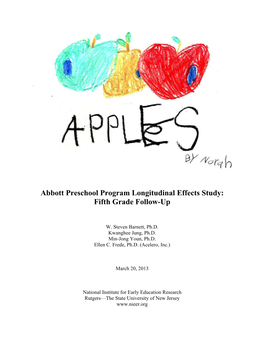 Abbott Preschool Program Longitudinal Effects Study: Fifth Grade Follow-Up