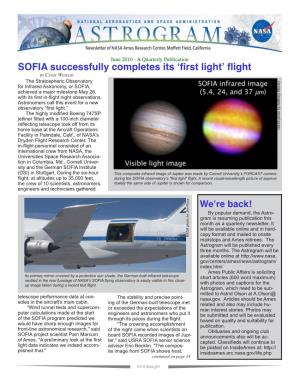 SOFIA Successfully Completes