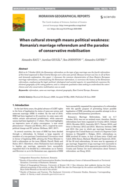 Romania's Marriage Referendum and the Paradox Of