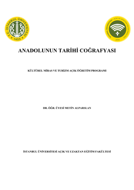 Anadolunun Tarihi Coğrafyasi