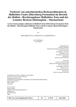 (Dürrnberg-Formation) Im Bereich Der Hallein