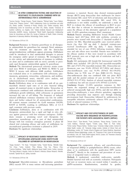 O06. 2 in Vitro Combination Testing and Selection of Resistance to Zoliflodacin Combined with Six Antimicrobials for N. Gonorrhoeae