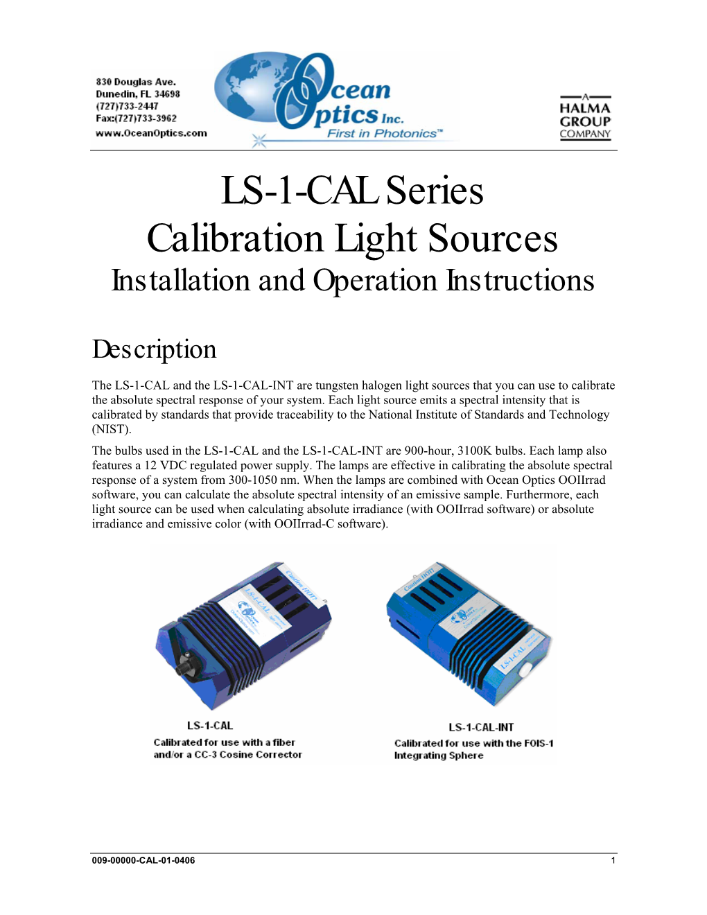 ls-1-cal-series-calibration-light-sources-installation-and-operation