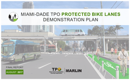 Miami-Dade TPO Protected Bike Lanes DEMONSTRATION Plan