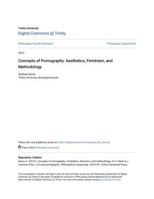 Concepts of Pornography: Aesthetics, Feminism, and Methodology
