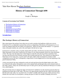 78.04.02: History of Connecticut Through 1690 9/13/19, 12�47 AM