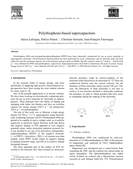 Polythiophene-Based Supercapacitors