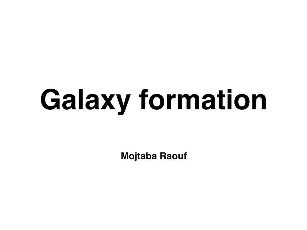 Galaxy Formation