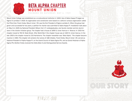 Our Story Beta Beta Chapter Mit Founded on Saturday, May 4, 1929